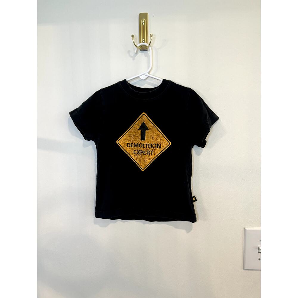 CAT Kids Demolition Expert Graphic Tee 4T Black Construction Shirt Caterpillar